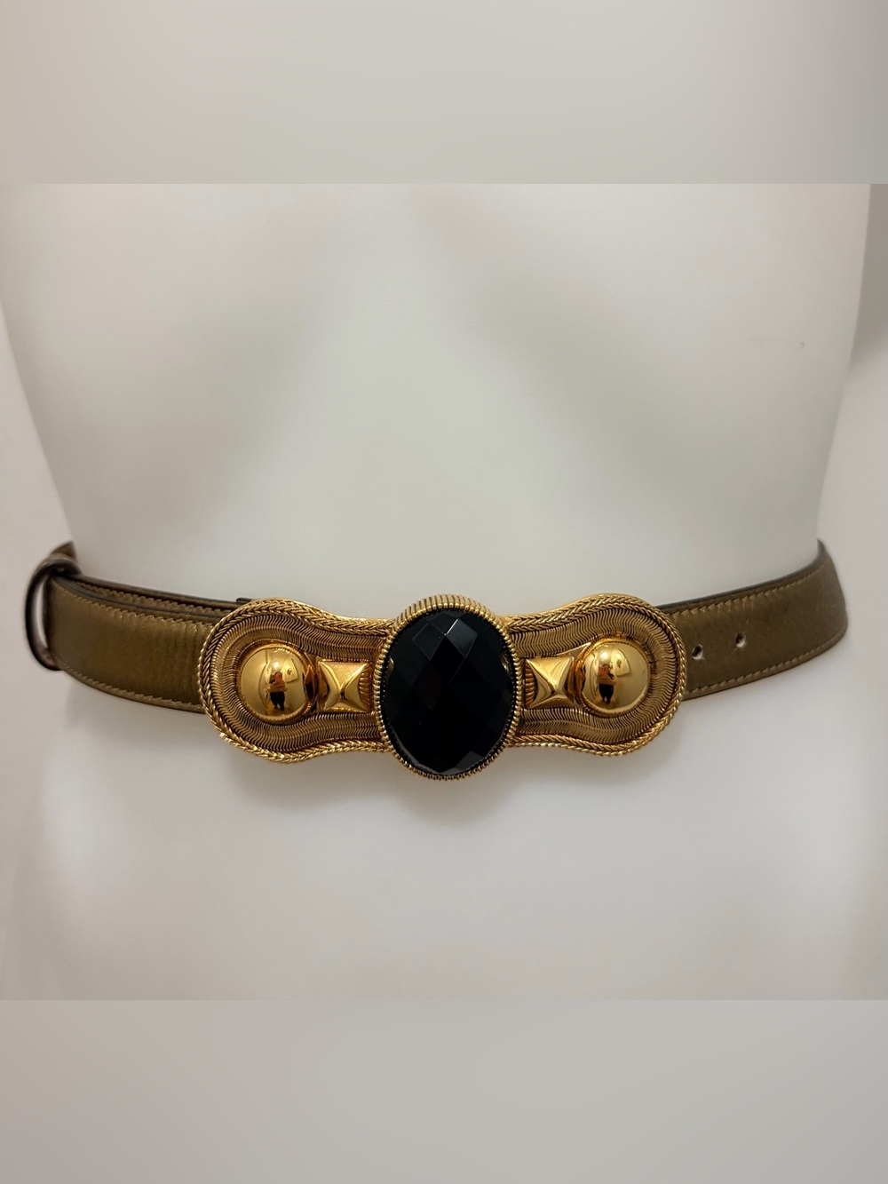 Roberto Cavalli Gold-Tone Buckle Belt